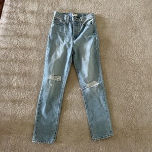 Madewell classic straight full length jean in hartsville wash